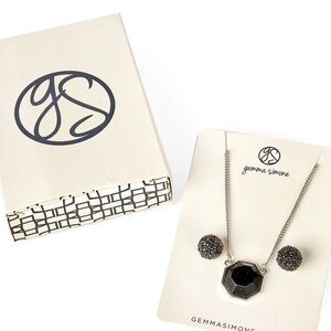Gemma Simone Demi Silver Necklace + Earrings Set